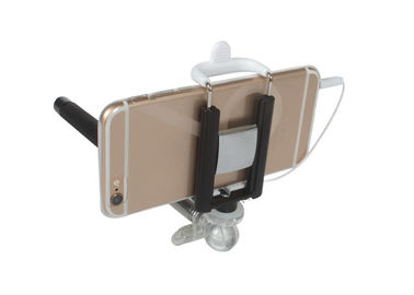 Карманная ручка Monopod Selfie с кабелем и зеркалом вид сзади, связанным проволокой 360 зажимом Monopod