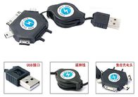 6 в 1 разъеме удлинительного кабеля USB retractable поручая cable/USB/USB cable/USB силы