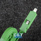 Кабель USB Samsung/сотового телефона Iphone, зарядный кабель 2 микро- данным по синхронизации In1